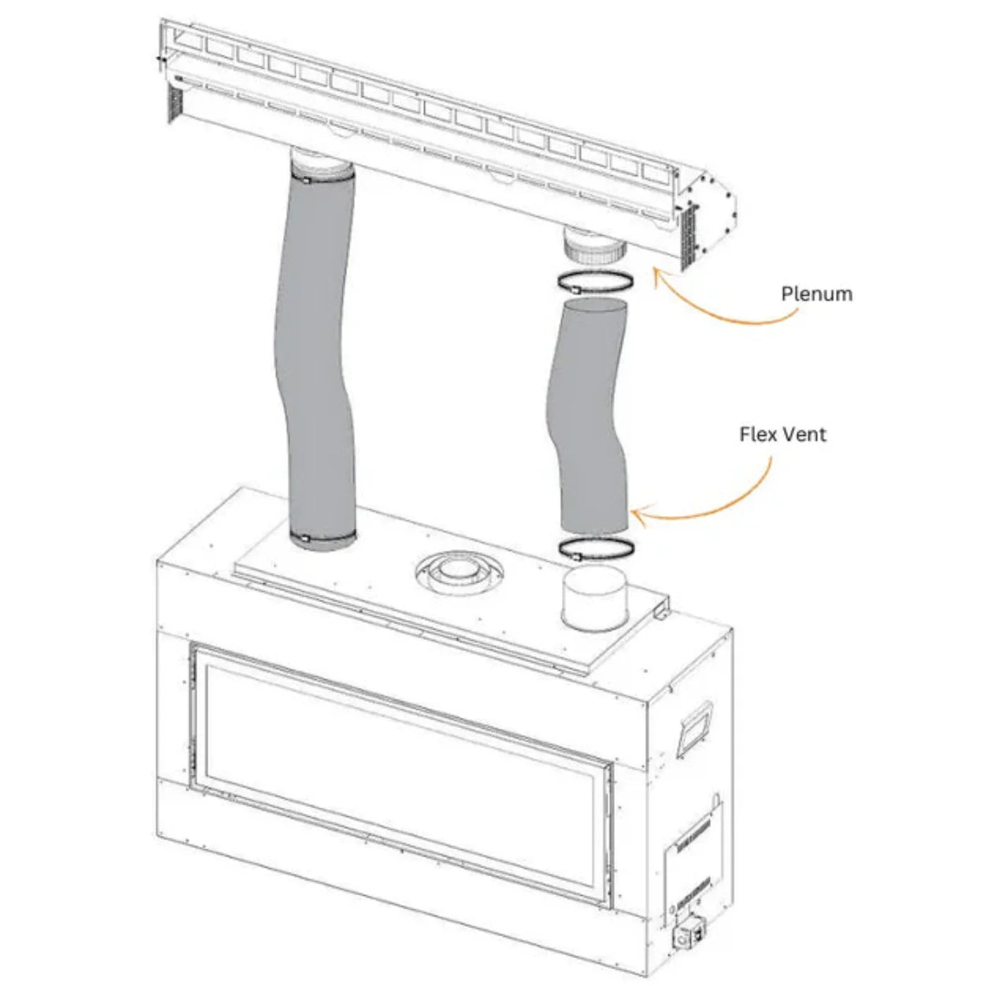 Empire Gravity Heat Management System for Direct Vent Gas Fireplaces - HMGW36