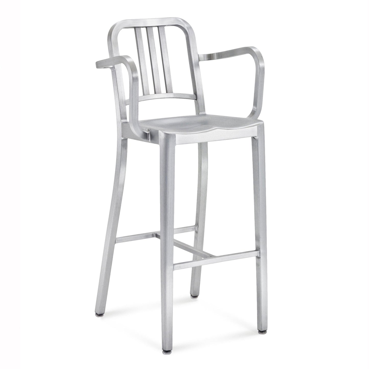 Emeco 1006 Navy Barstool With Arms - 1006 30A