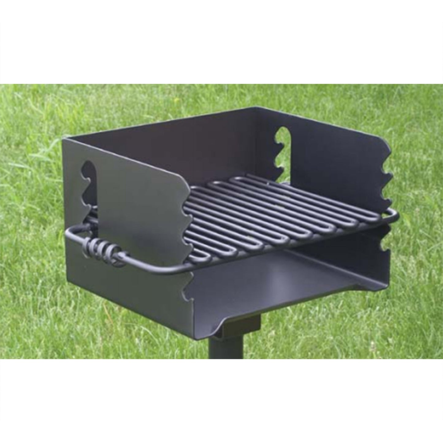 Pilot Rock CBP-135 Park Style Outdoor BBQ Charcoal Grill with Swivel, 3 Pack - 415878