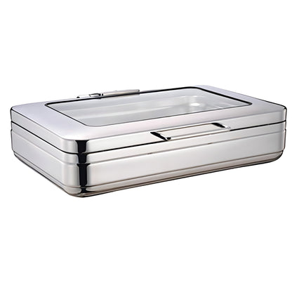 Wundermaxx Prämie Stainless Steel Full Size Induction Chafing Dish,  L 57 x W 46.4 x H 16 cm,  Capacity 9 Litres - 920.126