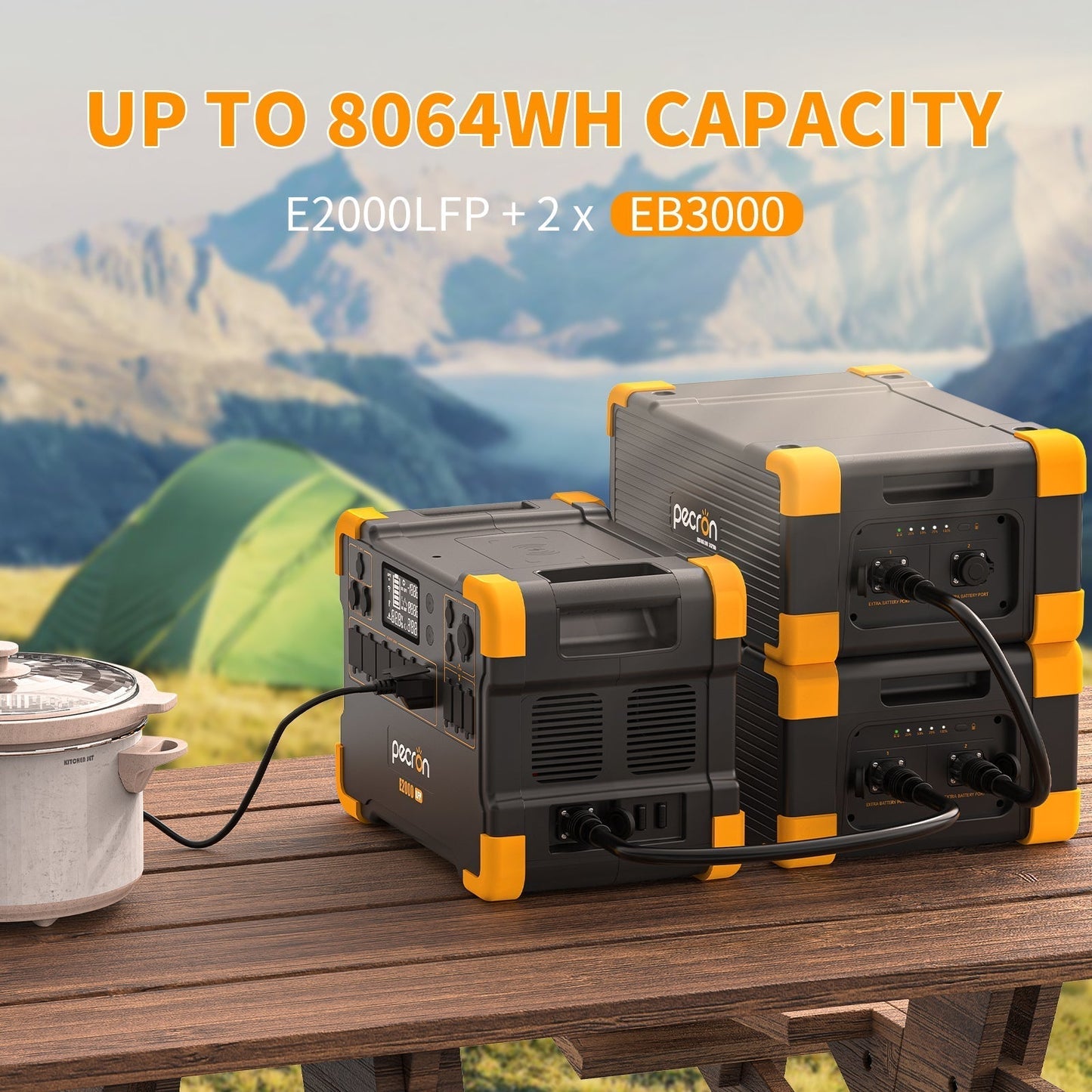 PECRON EB3000-24V  Expansion Battery 3072Wh for E2000LFP ONLY - EB3000-24V