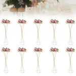 31.5in Tall Metal Gold Trumpet Vases - 10 Pcs - Procure Décor