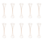 31.5in Tall Metal Gold Trumpet Vases - 10 Pcs - Procure Décor
