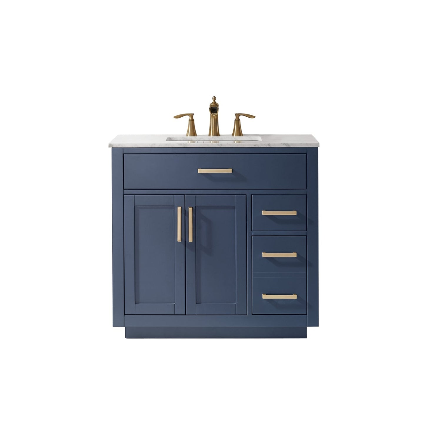 Altair Designs 36" single vanity with top - 531036-WH-CA-NM