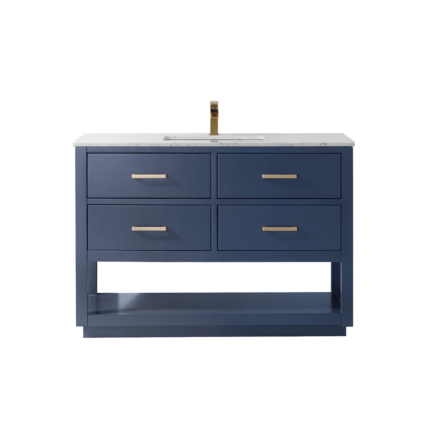 Altair Designs 48" single vanity with top - 532048-WH-CA-NM