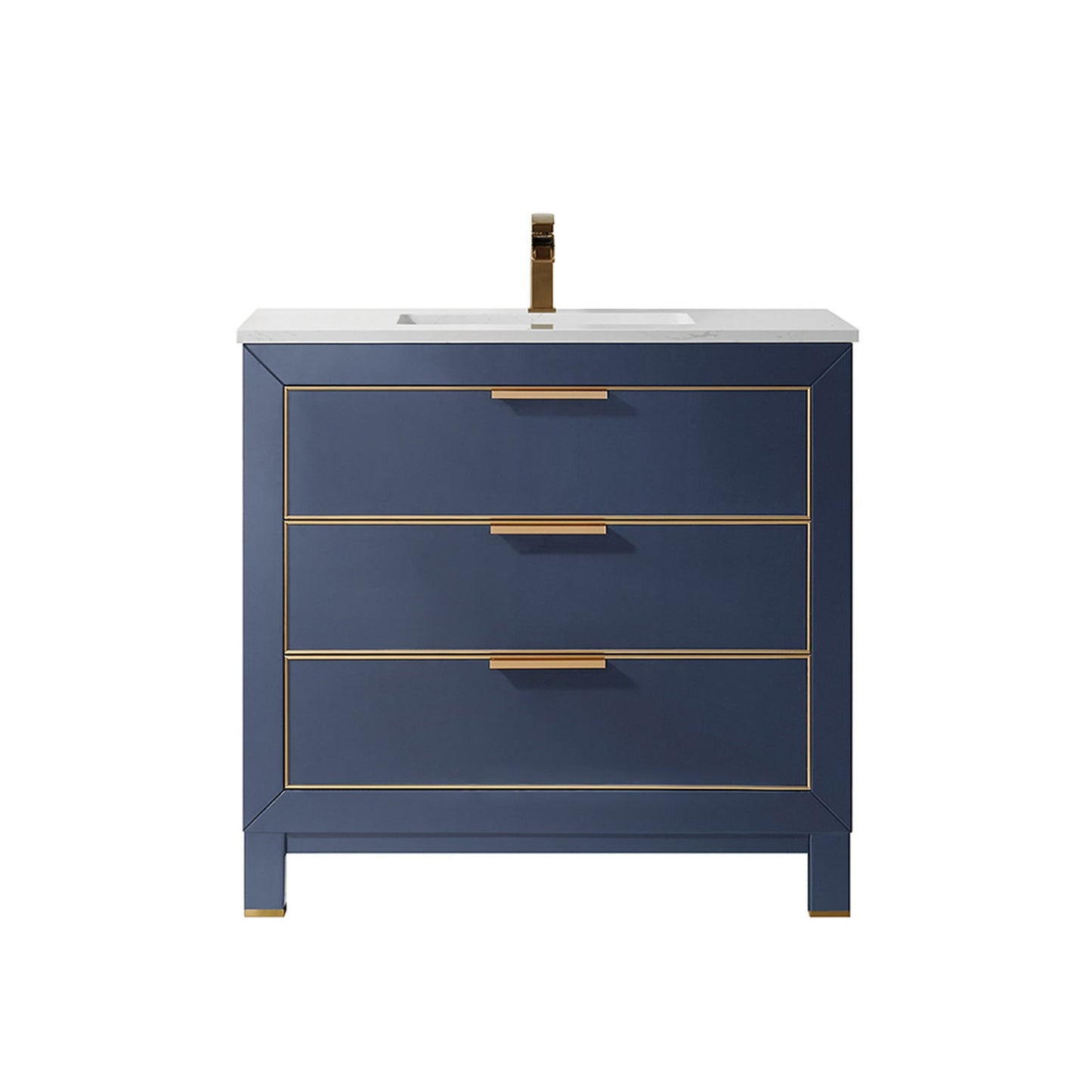 Altair Designs 36" single vanity with top - 533036-RB-AW-NM