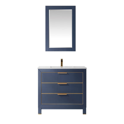 Altair Designs 36" single vanity with top - 533036-RB-AW-NM