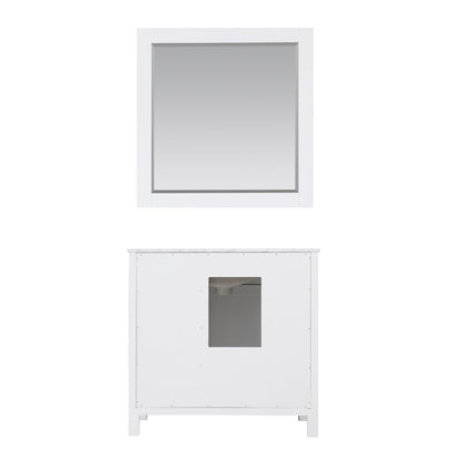Altair Designs 36" single vanity with top - 536036-WH-CA-NM