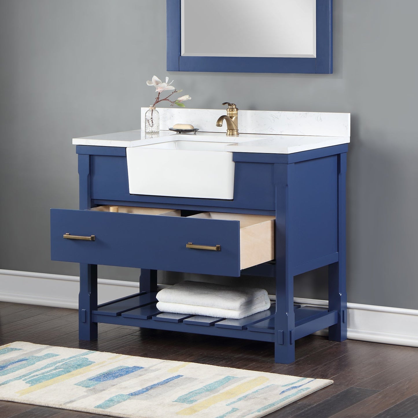 Altair Designs 42" single vanity with top - 537042-JB-AW-NM