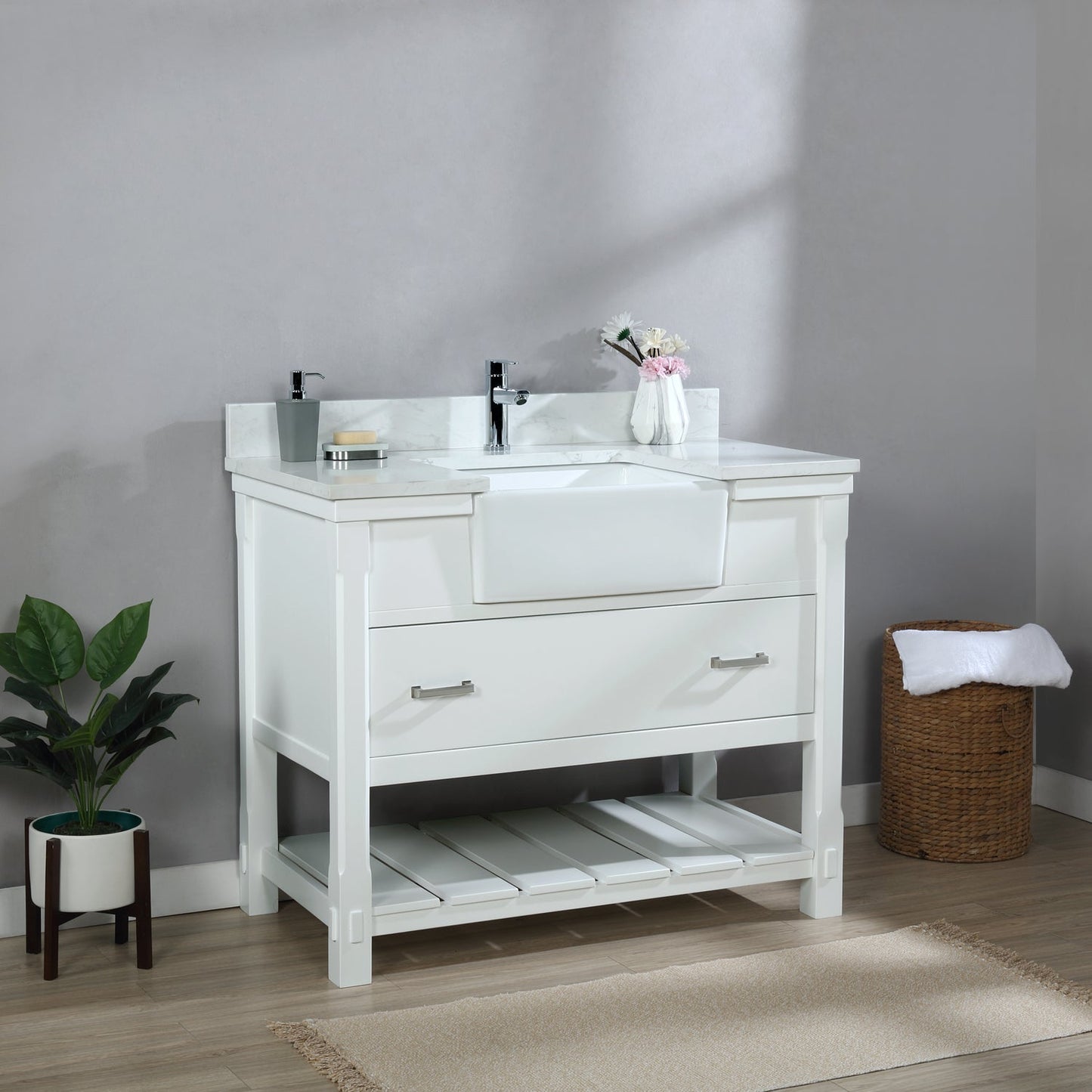 Altair Designs 42" single vanity with top - 537042-JB-AW-NM