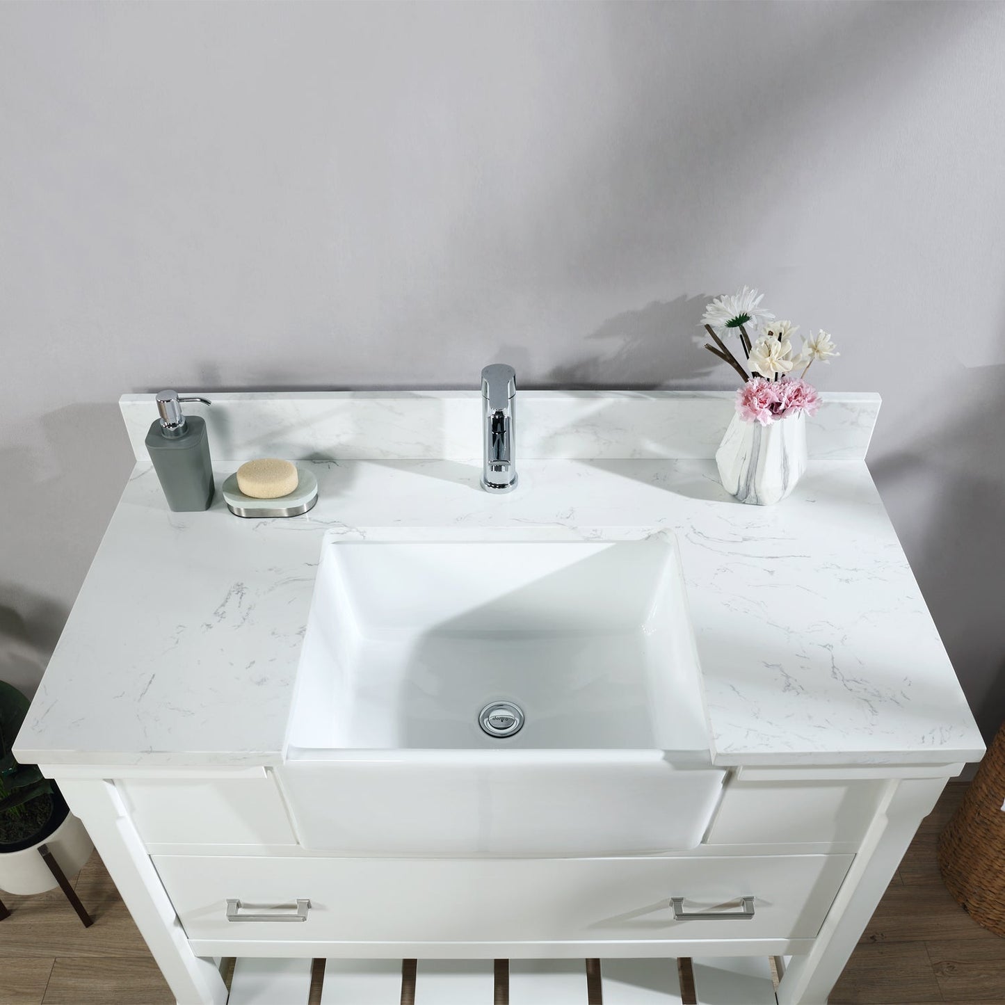 Altair Designs 42" single vanity with top - 537042-JB-AW-NM