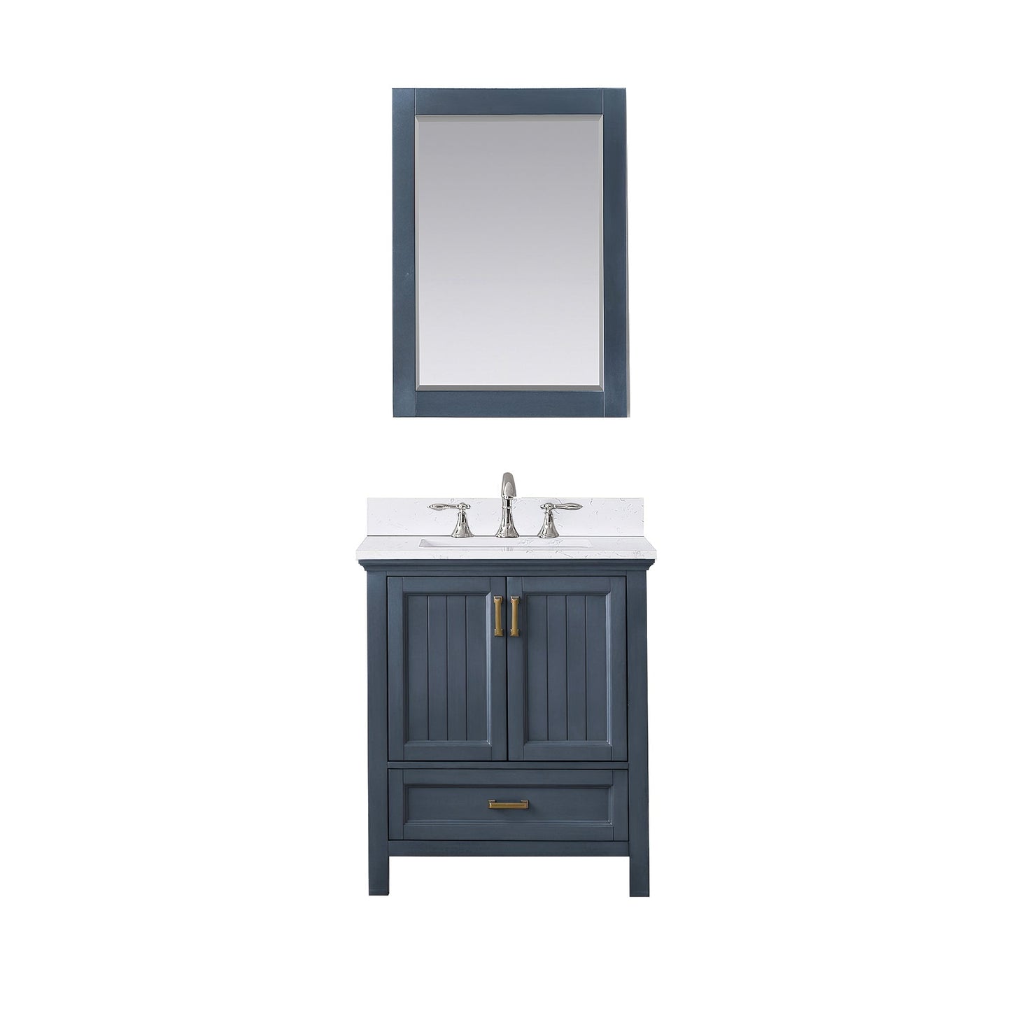 Altair Designs 30" single vanity with top - 538030-WH-CA-NM