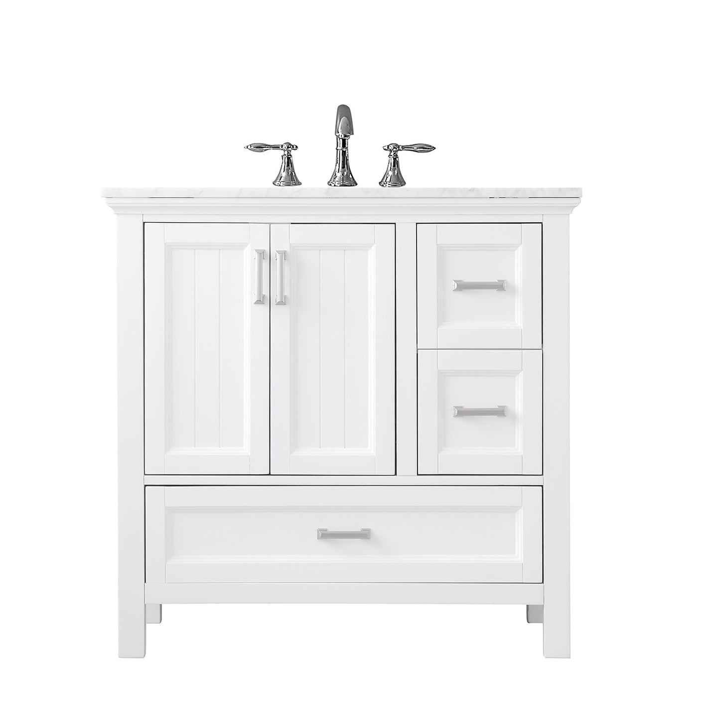 Altair Designs 36" single vanity with top - 538036-WH-CA-NM