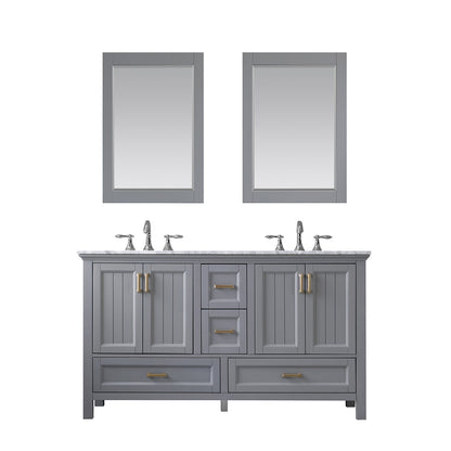 Altair Designs 60" double vanity with top - 538060-WH-CA-NM