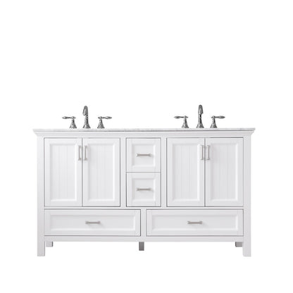 Altair Designs 60" double vanity with top - 538060-WH-CA-NM