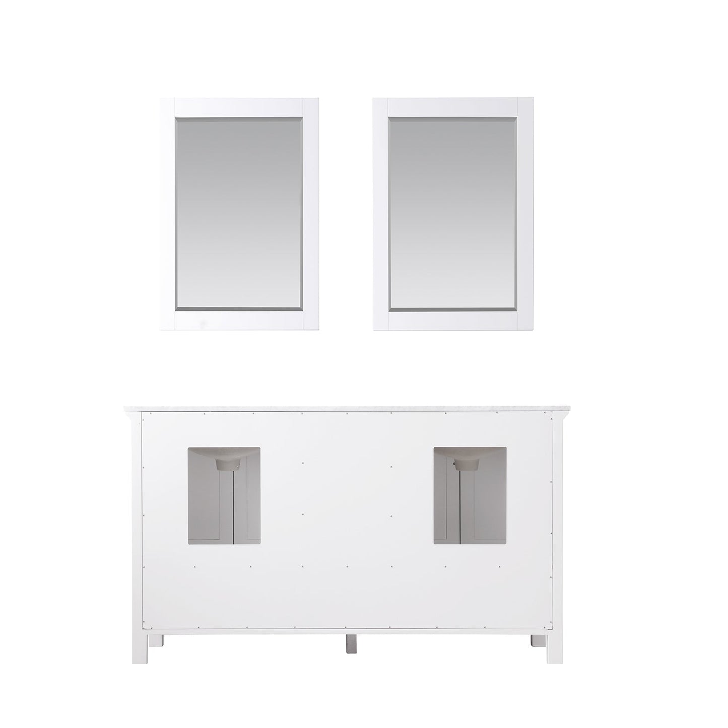 Altair Designs 60" double vanity with top - 538060-WH-CA-NM