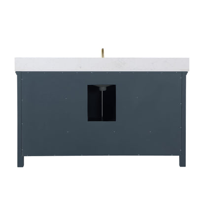 Altair Designs 60" single vanity with top - 538060S-WH-AW-NM