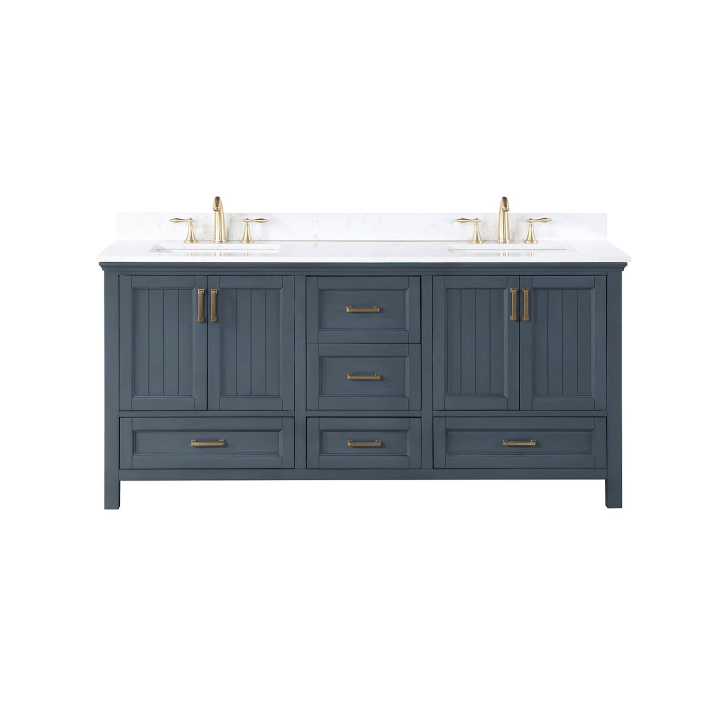 Altair Designs Isla 72" double vanity with top - 538072-CB-AW-NM