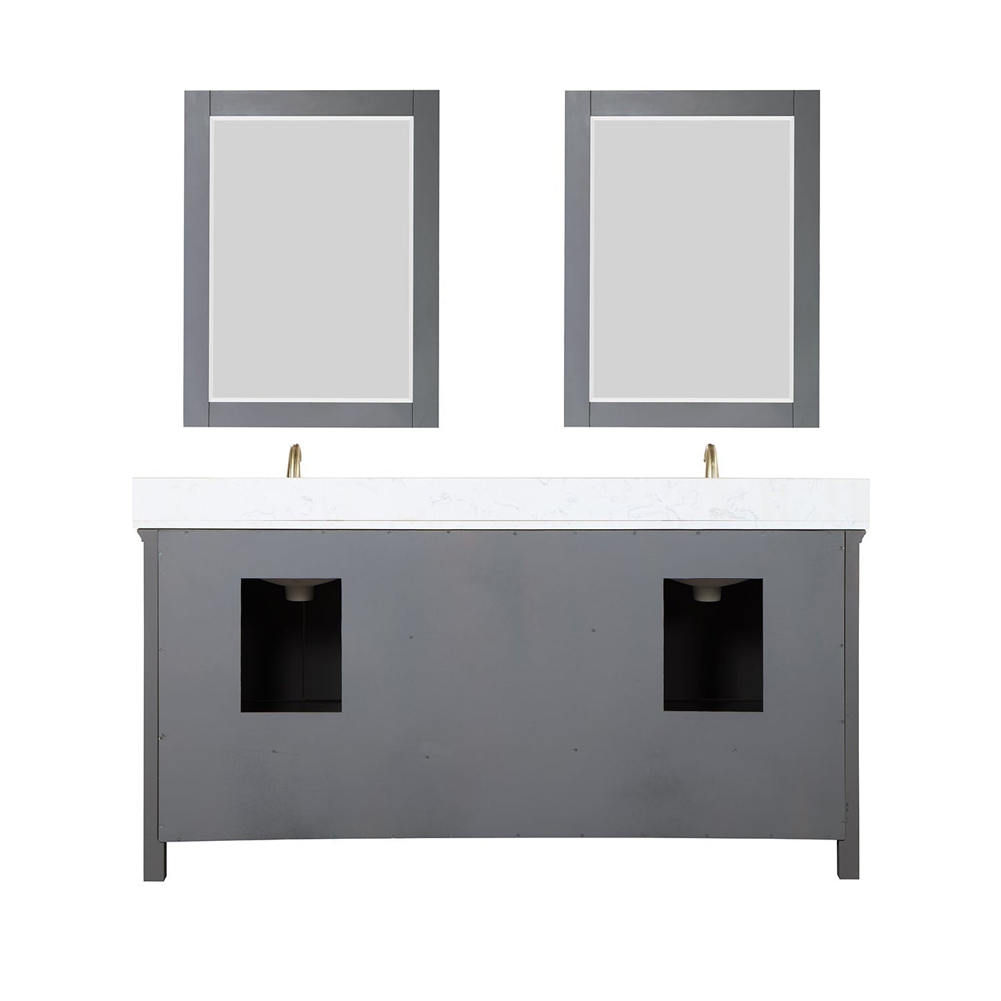 Altair Designs Isla 72" double vanity with top - 538072-CB-AW-NM