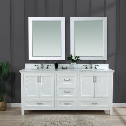 Altair Designs Isla 72" double vanity with top - 538072-CB-AW-NM