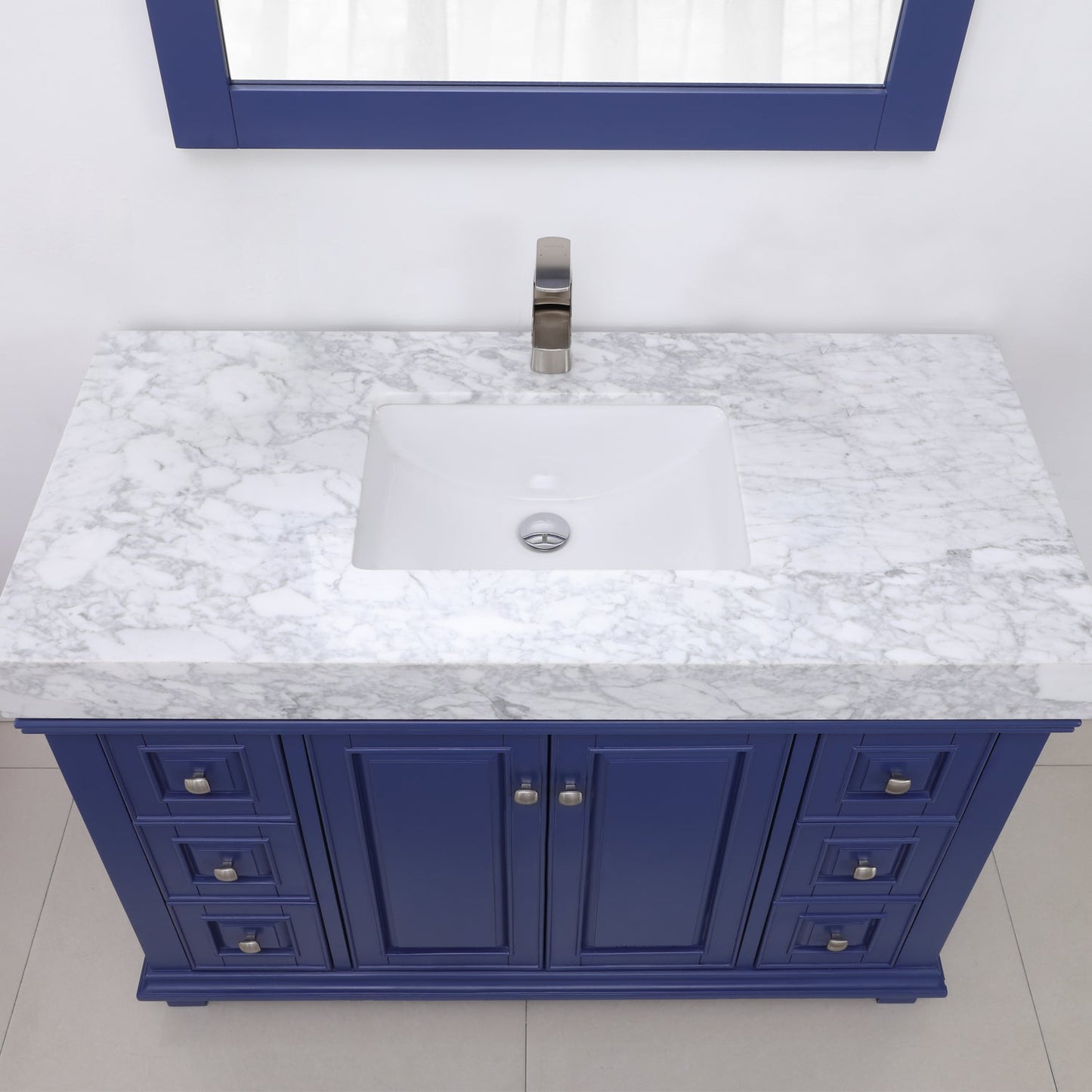 Altair Designs 48" single vanity with top - 539048-WH-CA-NM