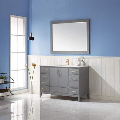 Altair Designs 48" single vanity with top - 541048-WH-CA-NM