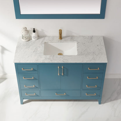 Altair Designs 48" single vanity with top - 541048-WH-CA-NM