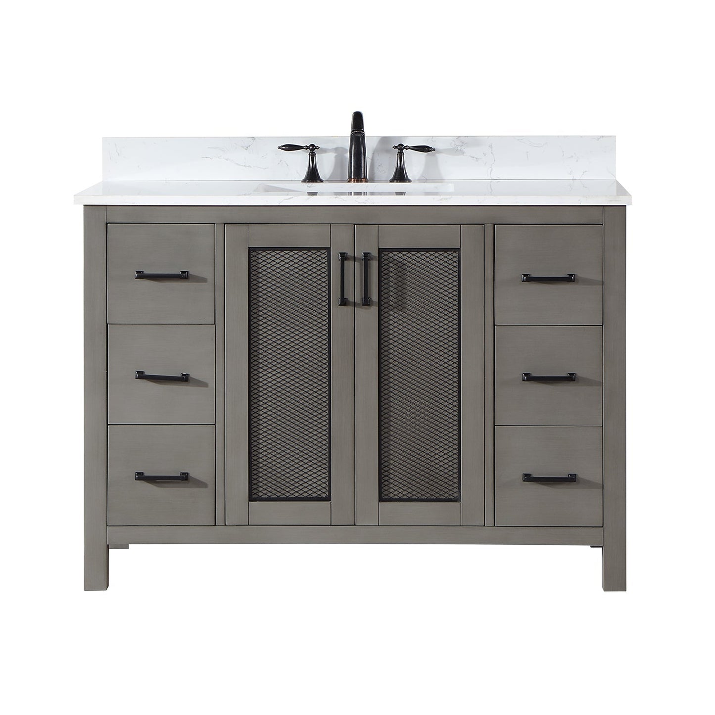 Altair Designs 48" single vanity with top - 542048-GP-AW-NM