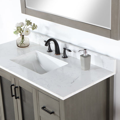 Altair Designs 48" single vanity with top - 542048-GP-AW-NM