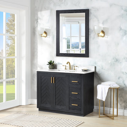 Altair Designs Gazsi 42" single vanity with top - 543042-BO-GW-NM