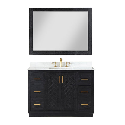Altair Designs Gazsi 48" single vanity with top - 543048-BN-GW-NM