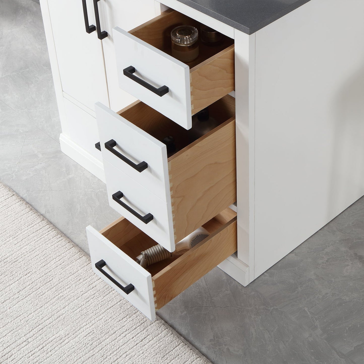Altair Designs Monna 36" single vanity with top - 544036-WH-CG-NM