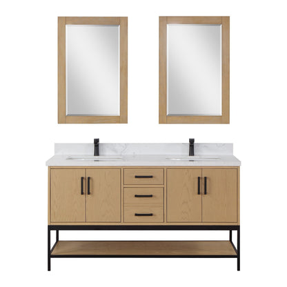 Altair Designs  60" double vanity with top - 546060-WO-GW-NM