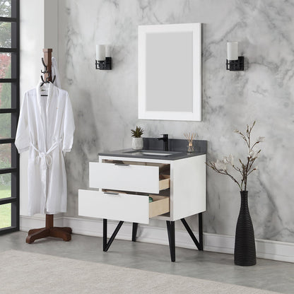 Altair Designs 30" single vanity with top - 548030-WP-CG-NM