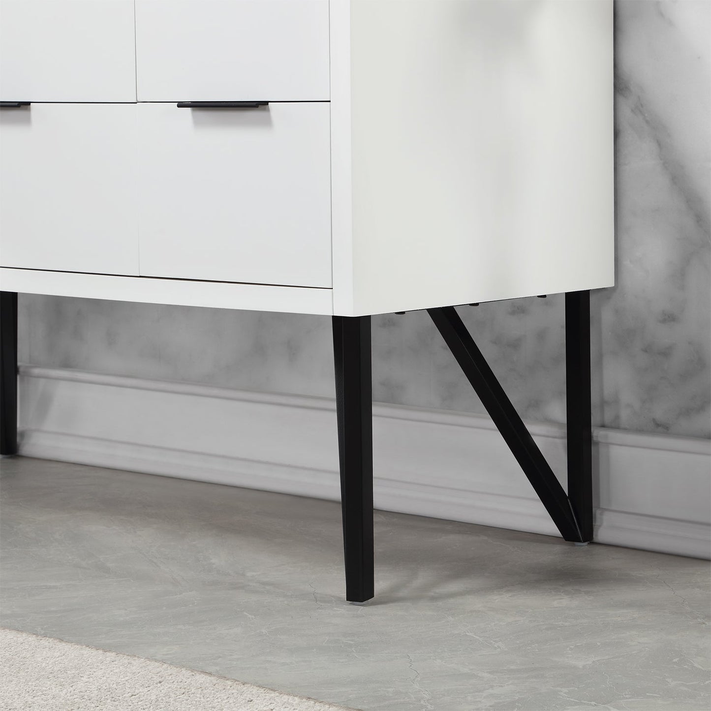 Altair Designs 48" single vanity with top - 548048-WP-CG-NM