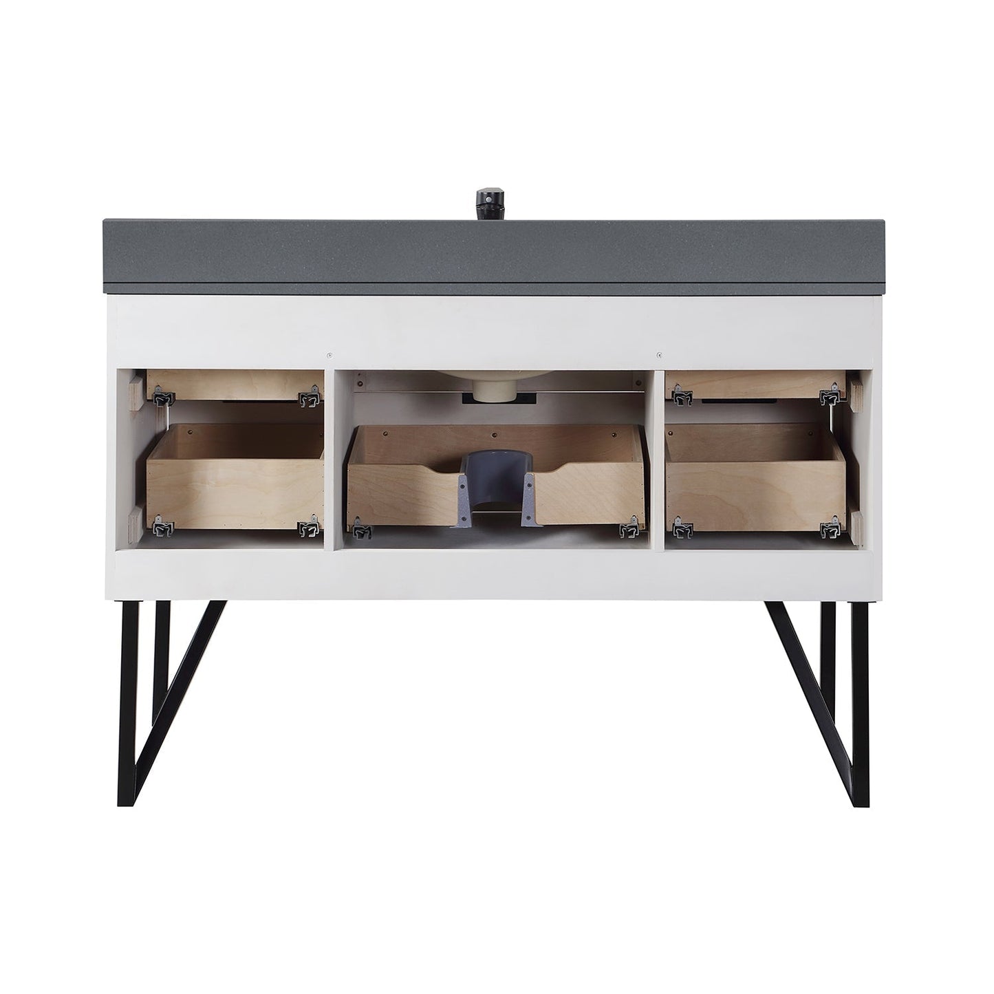Altair Designs 48" single vanity with top - 548048-WP-CG-NM