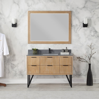 Altair Designs 48" single vanity with top - 548048-WP-CG-NM