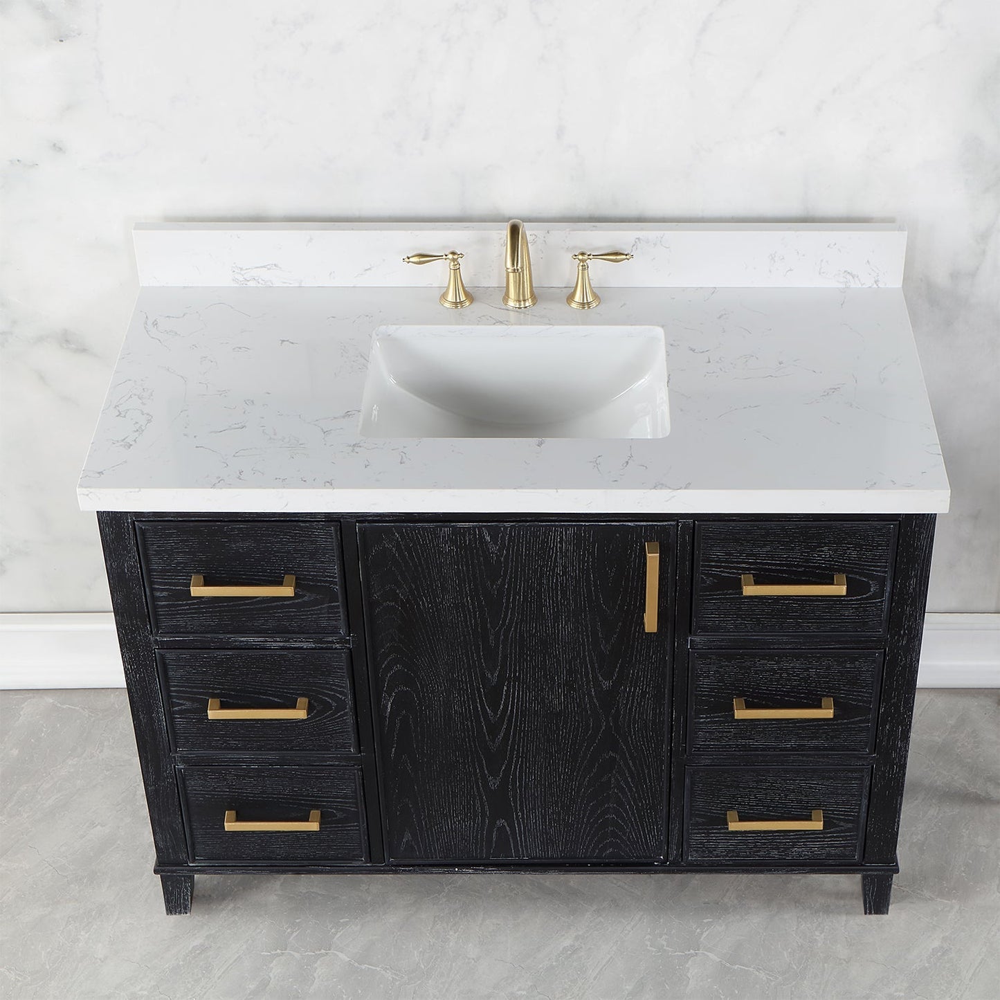 Altair Designs 48" single vanity with top - 549048-BO-AW-NM