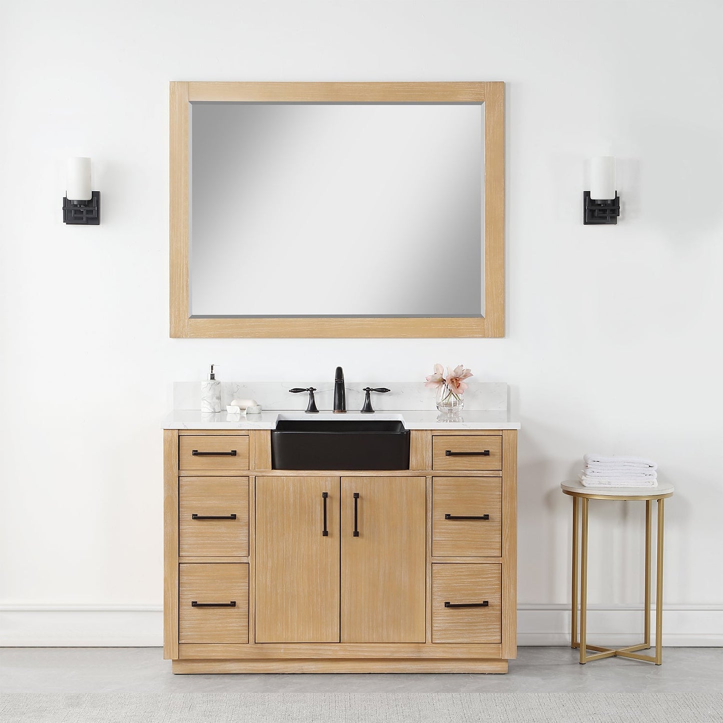 Altair Designs 48" single vanity with top - 550048-WP-AW-NM