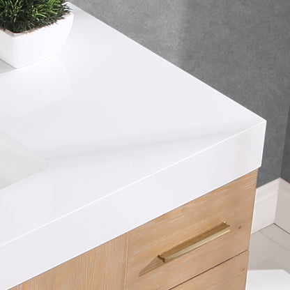 Altair Designs 36"/48"/60" single vanity with top - 552036B-LB-WH-NM