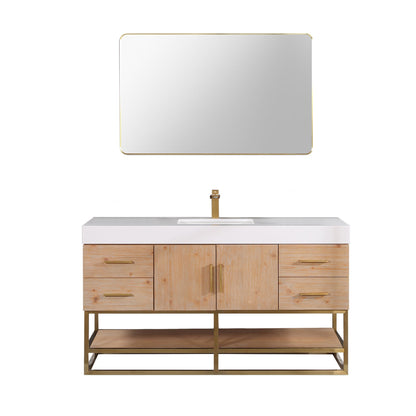 Altair Designs 36"/48"/60" single vanity with top - 552036B-LB-WH-NM
