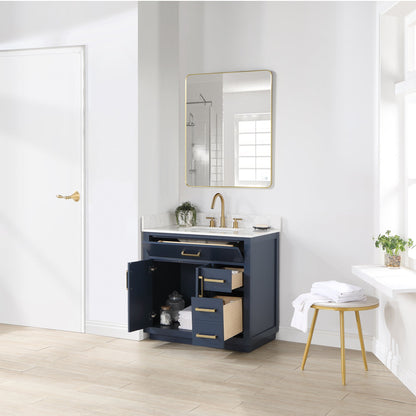 Altair Designs Gavino 36" single vanity with top - 557036-LB-GW-NM Price