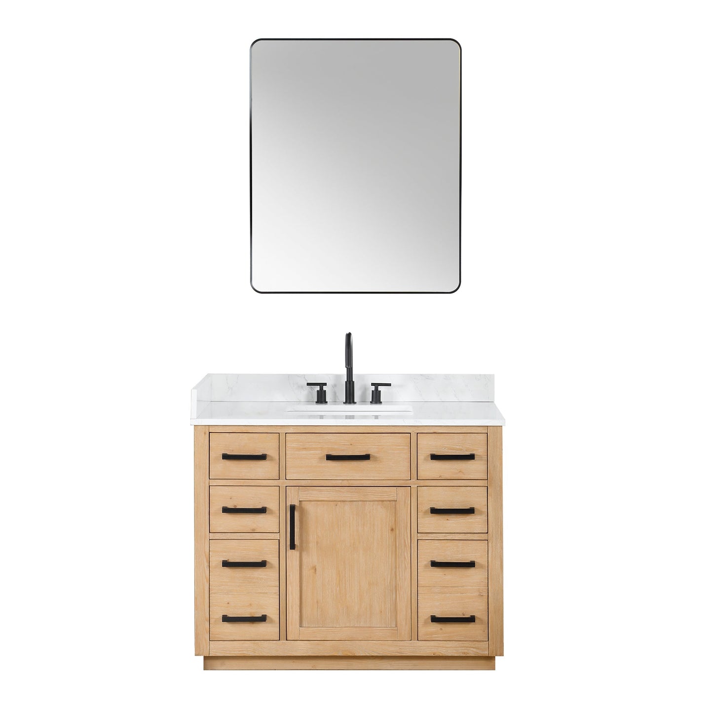 Altair Designs Gavino 42" single vanity with top - 557042-LB-GW-NM
