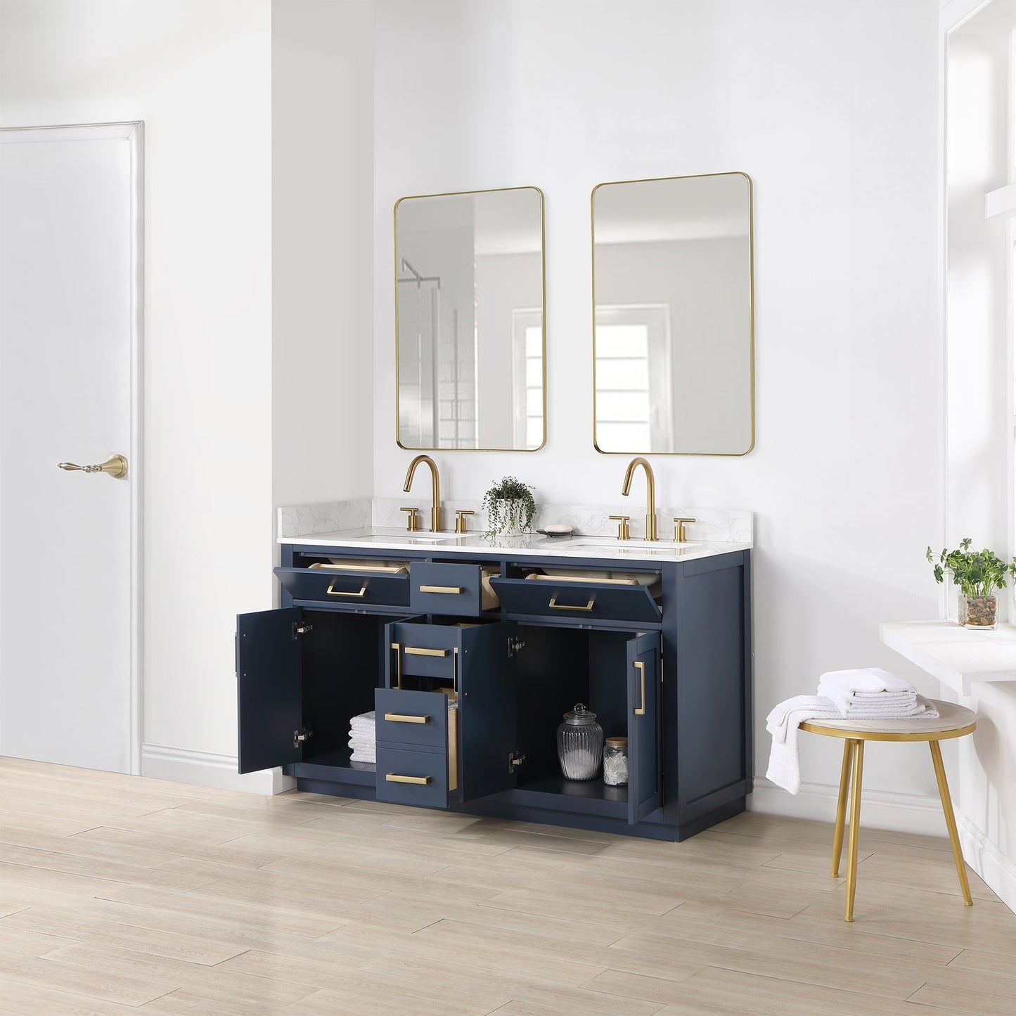 Altair Designs Gavino 60" double vanity with top - 557060-LB-GW-NM Price