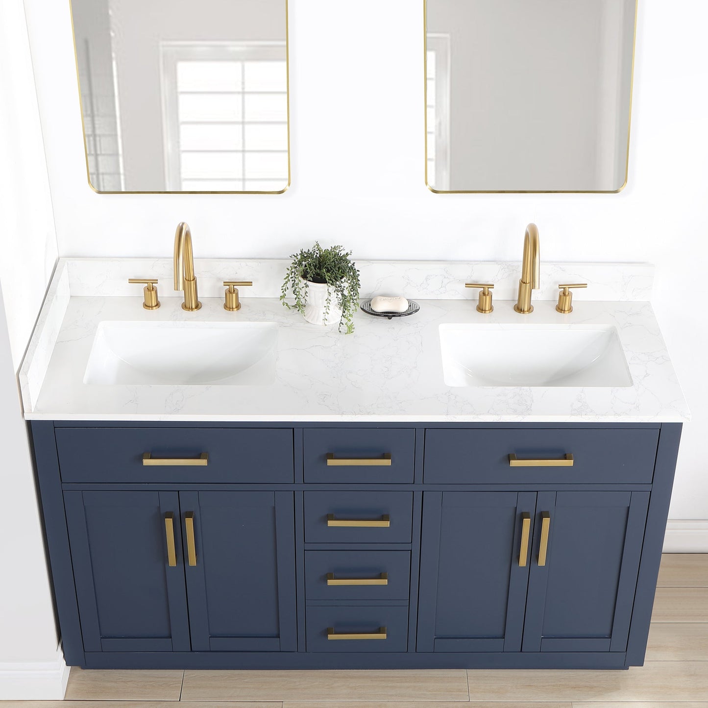 Altair Designs Gavino 60" double vanity with top - 557060-LB-GW-NM Price