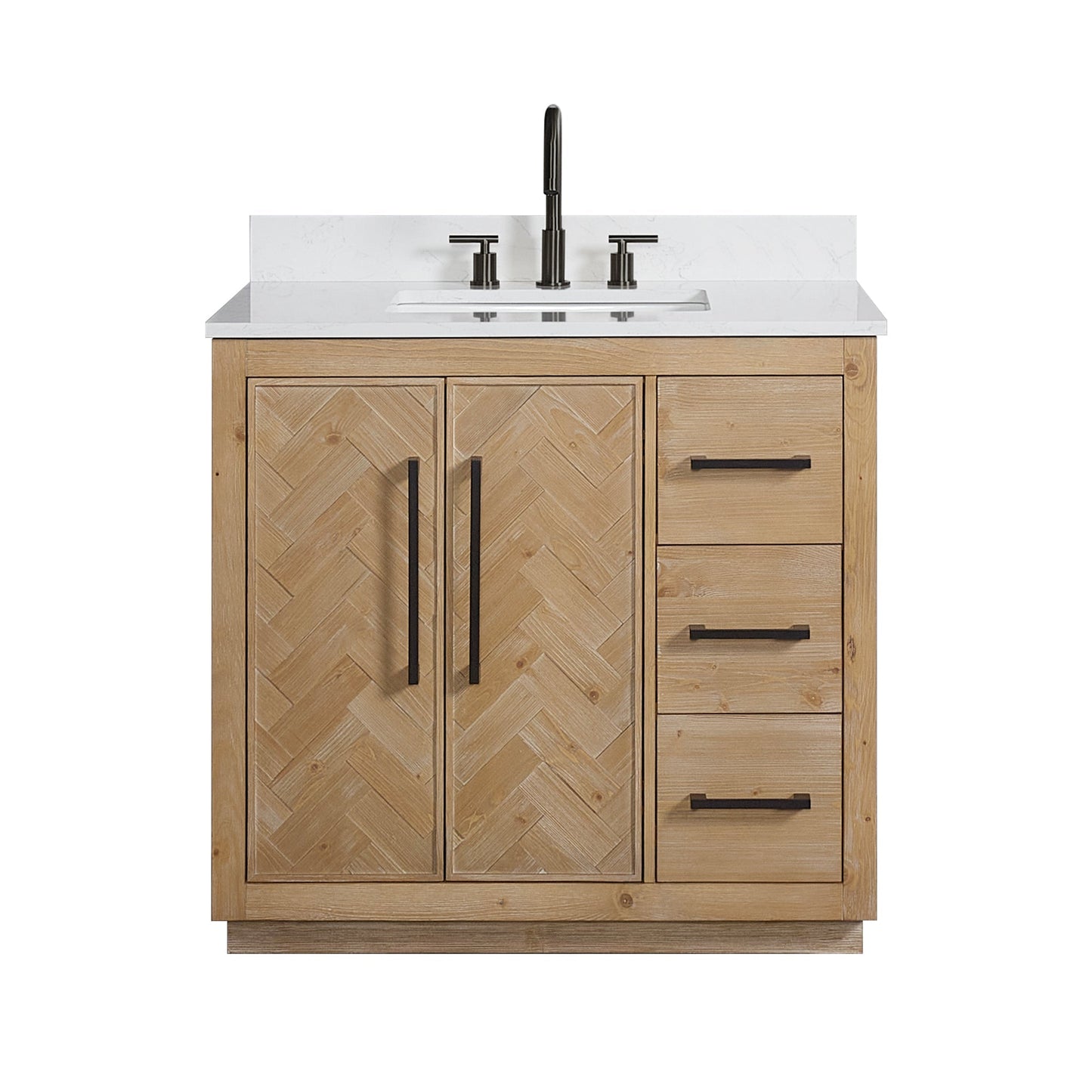Altair Designs Bellavia 36" single vanity with top - 559036-WF-GW-NM