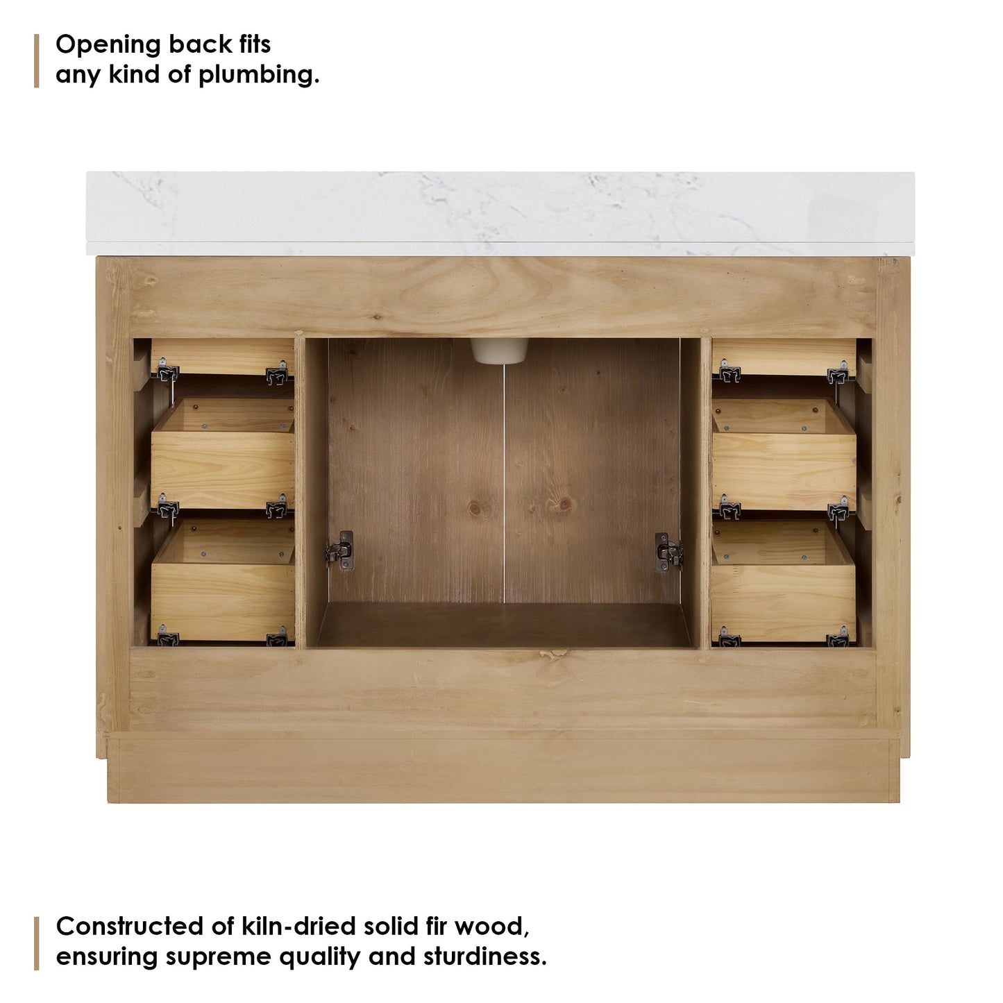 Altair Designs Bellavia 48" single vanity with top - 559048-WF-GW-NM