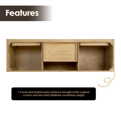 Altair Designs Solana 72" double vanity with top - 560072-WF-CWQ-NM