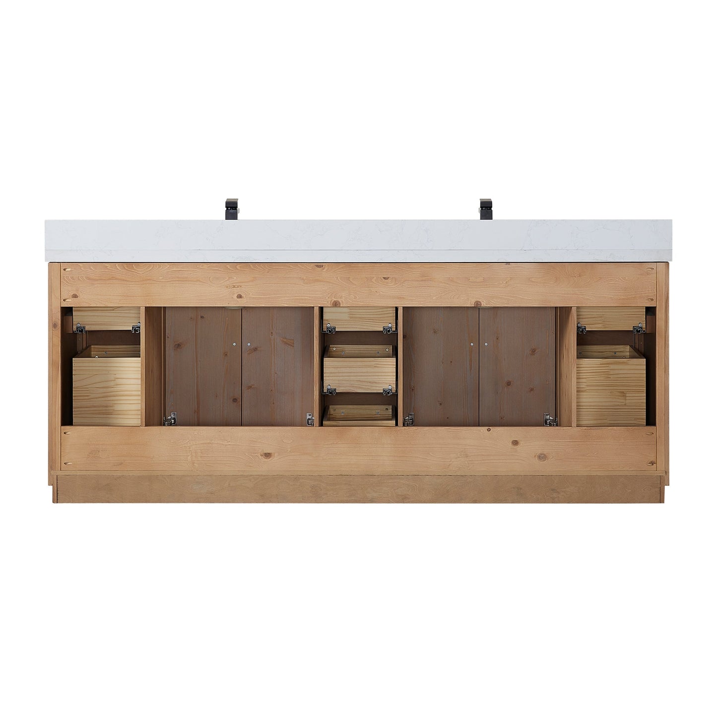 Altair Designs Cicero 84" double vanity with top - 562084-LB-GW-NM