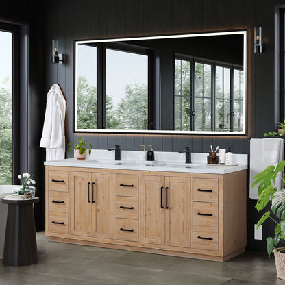 Altair Designs Cicero 84" double vanity with top - 562084-LB-GW-NM